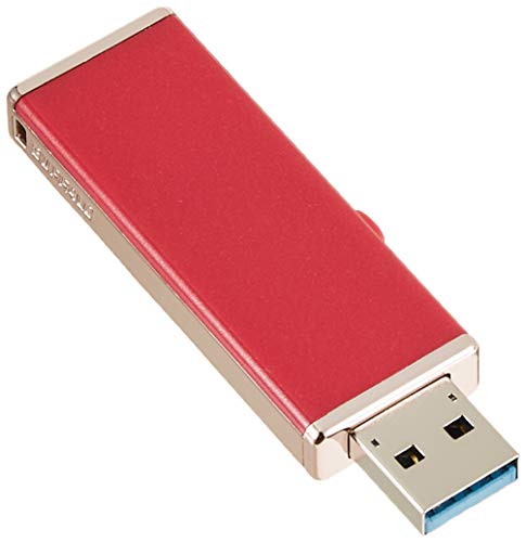BUFFALO USB3.0/2.0用 キャップレス USBメモリー グロスピンク 8GB RUF3-JW8G-GP