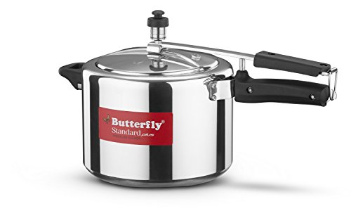 Image of Butterfly Standard Plus Induction Base Aluminium Pressure Cooker, 5 Litre