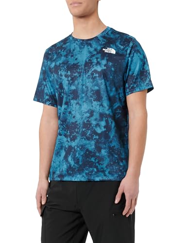 THE NORTH FACE NF0A895H7OR1 24/7 S/S tee Reg Print T-Shirt Hombre Midnight Petrol Micro H Tamaño XXL