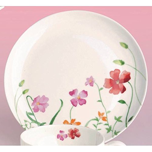 TeaLogic - White Cherry Kuchenteller Lotta Blumen D. 19cm weiß bunt Bone China Porzellan Tea Logic