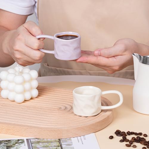 Tanew 1001-1 Ceramic Espresso Shot Cups (Set Of 2), 2.5Oz Small Tiny Coffee Cups, Mini Demitasse Mugs thumb #3