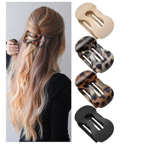Pinzas planas para cabello, pack de 4 piezas miniatura 1