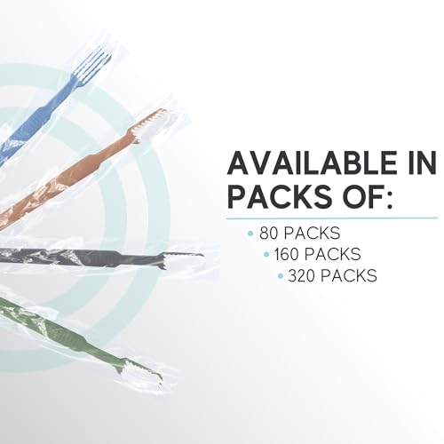 Image of Avistar 80 Prepasted Disposable Toothbrushes Individually Wrapped - Single Use Pre Pasted Disposable Toothbrushes with Toothpaste Built in - Waterless Toothbrush for Travel, Guests, Hotel, & Camping