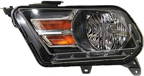 Evan Fischer Headlight Assembly Compatible with 2010-2014 Ford Mustang Halogen Driver Side