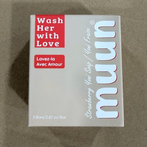 Muun Yoni Soap Bar - Pack 3 Strawberry pH Balance Natural Ingredients - Gentle Cleansing Formula Eliminates Odor Vaginal Health - Feminine Wash - Image 6