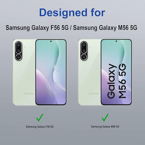 Image of amazon basics Back Case Cover for Samsung Galaxy F56 5G | Magnetic Case with Built-in Metal Ring | Supports Mag-Safe Charger, Wallet & Car Mount | Shockproof Hybrid PC + TPU | Black