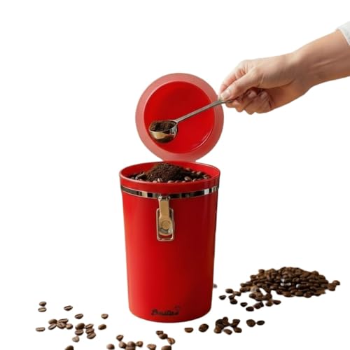 3 Pagen® Kaffeedose für 500g Kaffee – Aufbewahrungsdose aromadicht für Tee & Kaffee - Inhalt ca. 500gr – rot