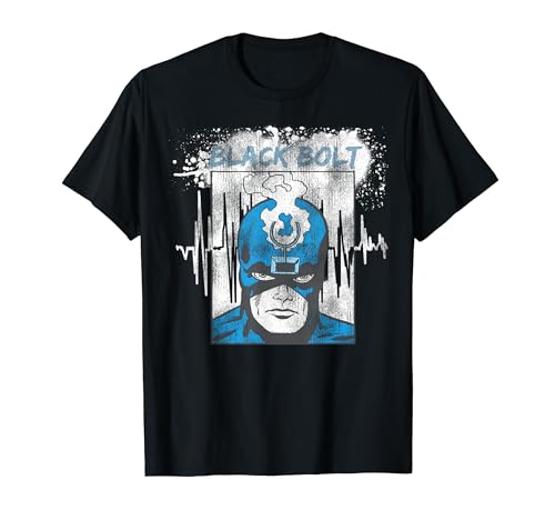 Marvel Black Bolt Classic Retro Paint Splat Camiseta