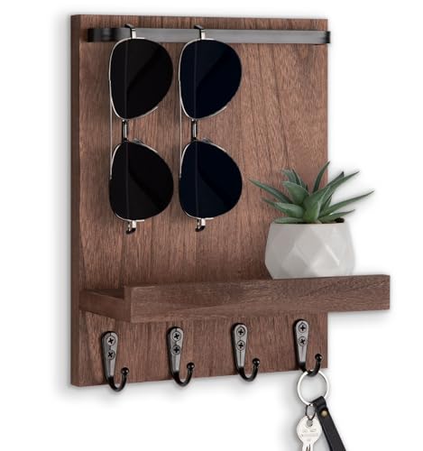 Lucundm Key Holder Wall Mount, Key and Sunglasses Holder for
