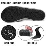 SAGUARO Hausschuhe Damen Herren Pantoffeln Leicht Atmungsaktiv Hüttenschuhe Rutschfest Geschlossene Sockenschuhe Home Flache Slippers, Grau 42/43EU