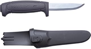 Morakniv Craftline Basic 511 Fixed-Blade Knife with High Carbon Steel Blade and Combi-Sheath, 3.6 Inch