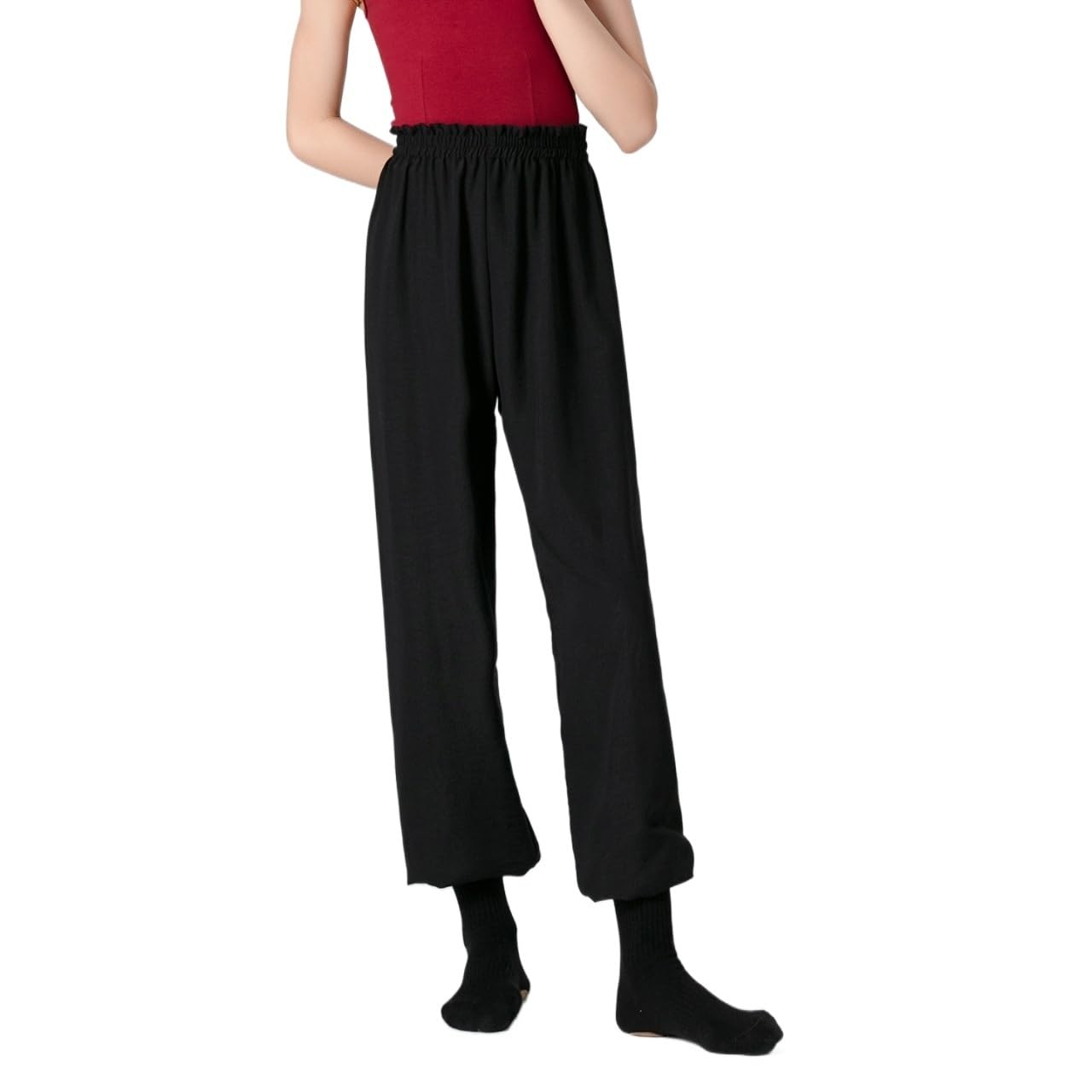 Generisch Ballett-Tanzhose, hohe Taille, Hose for Mädchen, Kunst, Aufwärmen, Yoga, Lange, Moderne Praxis