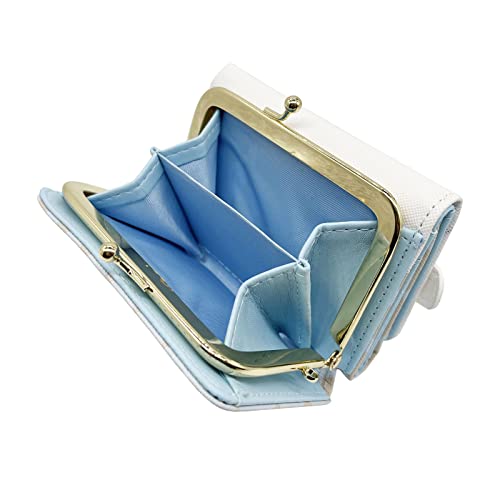 Huositi Cute Fashion Cartoon Character Small Wallet Short Ladies Wallet Leather Tri-Fold Wallet Money Bag(White) #TOP2