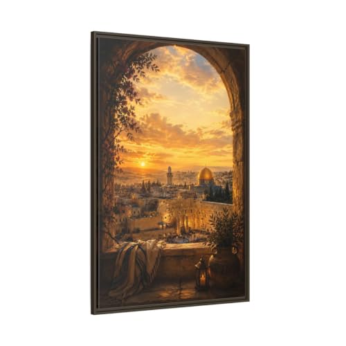 Toile Jerusalem Golden Light Canvas une invitation au voyage vertical 80x120 cm espresso