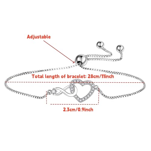 MASALADI Aunt & Niece Heart Bracelet,Bracelets for Aunt and Niece,Gift from Niece, Aunt Niece Gift, Christmas Gift, Birthday3