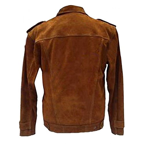 Suede Leather Jacket Brown for Mens3