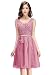 Babyonline Lace Tulle Prom Dresses Short V Neck Bridesmaid Homecoming Gown