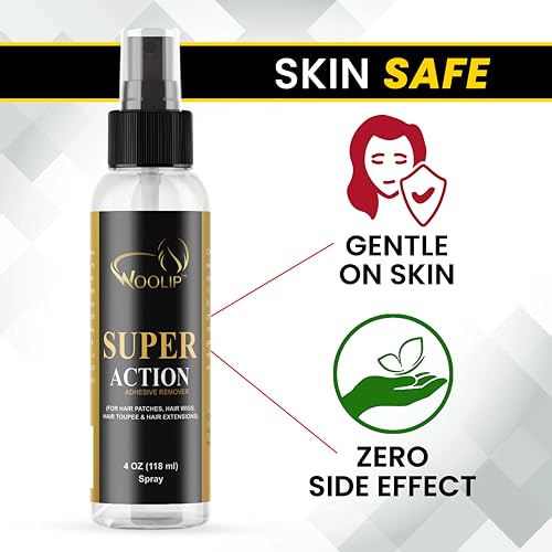 Image of Super Action Adhesive Remover C22 Remover For Wig Glue Hair Patch Glue Fast Acting Skin Friendly Non Oily Formula For Wigs Hair Patches Hair Extensions 1 Litre