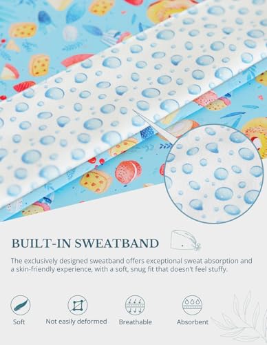 Image of Scrub Caps for Women with Buttons, Classic Surgical Caps | Double-Sided Printed, Adjustable,Long Hours, Sweatbands, Fabric Help Reduce Static Buildup