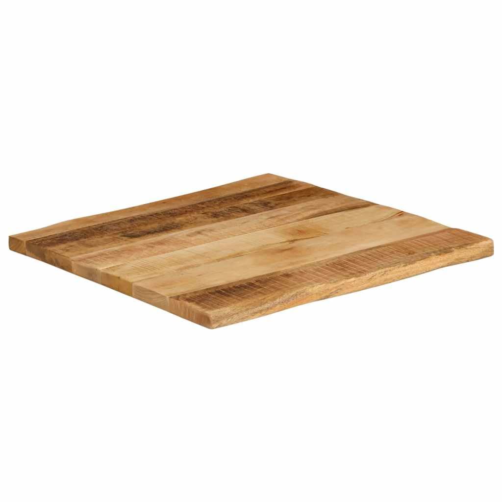 Tablero de mesa con borde de árbol, 40 x 40 x 2,5 cm, mango áspero, madera maciza, tablero de madera maciza, placa de madera para construcción de muebles para escritorio, encimera