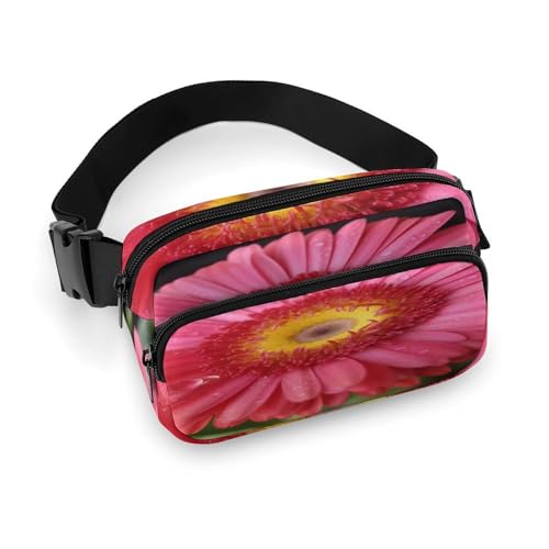 Sac banane léger Flower Gerbera pour courir les mains libres