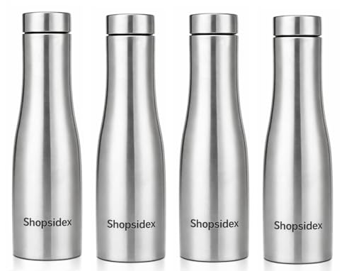 Image of Water Bottle Quality Hi-Rise Stainless Steel Single Wall 1000ML, Fridge Water Bottle |BPA Free | single wall Leak-Proof, Best for School /Office /Home /College /running (pack 4)
