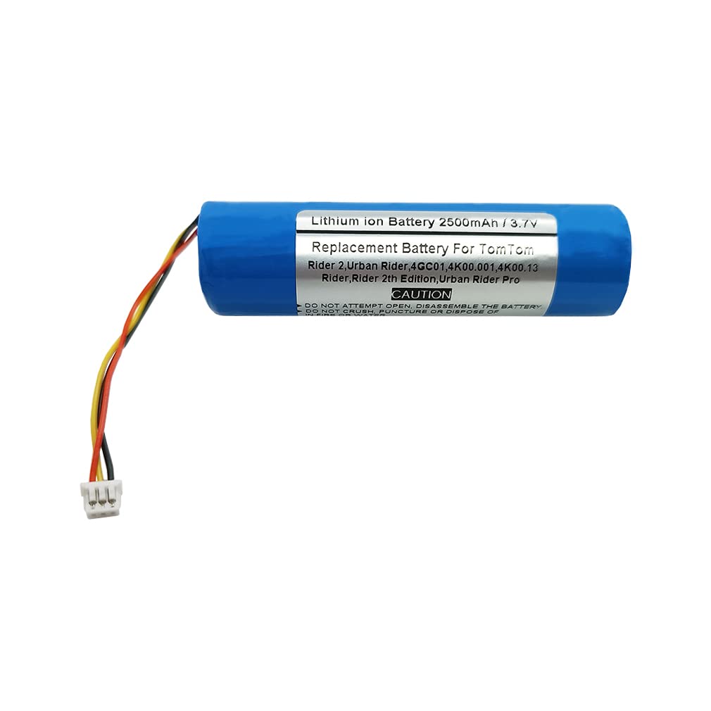 Starnovo 3.7V 2500mAh GPS Navigator Replacement Battery for Tomtom Rider 2,Urban Rider,4GC01,4K00.001,4K00.13,Rider,Rider 2th Edition,Urban Rider Pro,6027A0050901,Malaga