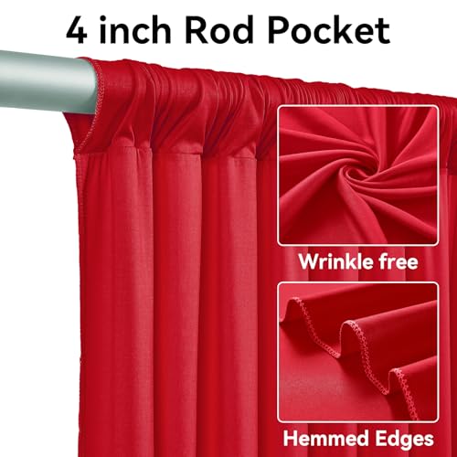 Cortinas de Fondo Rojo 10x12 ft para Fotografía miniatura 2