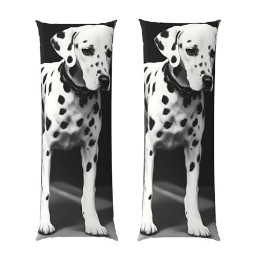 Housse de coussin douce fermeture éclair motif dalmatien 50x137