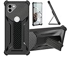 Aroepurt Case for Osom Solana Mobile Saga Phone Case Stand Cover [with Tempered Glass Screen Protector] Hybrid Case [Folding Support Magnetic] [Frosted Anti-Fingerprint] Black