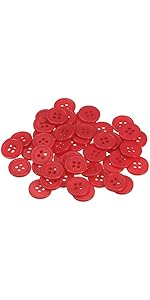 HARFINGTON 160pcs 24L Sewing Buttons 5/8"(15mm) Resin Round Flat 4-Hole Craft Buttons for Sewing ...