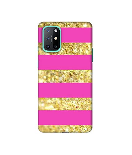 Image of Amazon Brand - Solimo Designer Golden Stripes 3D Printed Hard Back Case Mobile Cover for OnePlus 8T
