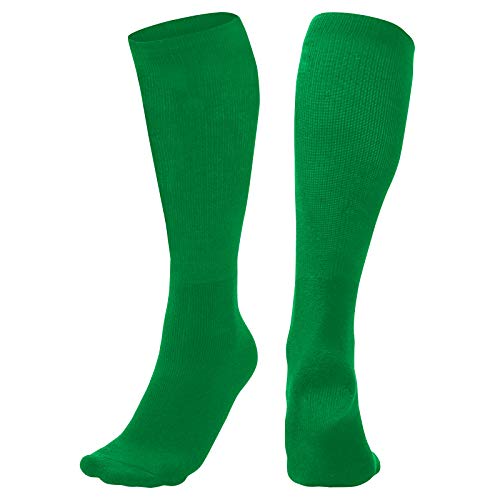 CHAMPRO Multi-Sport Socks, Dozen, Adult Medium, Kelly Green, Model Number: AS2KM-DZ