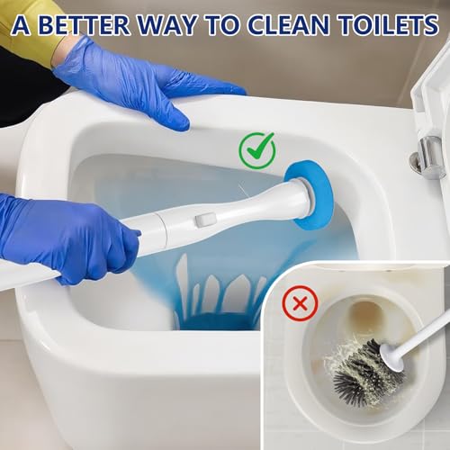 Image of 36PCS Disposable Electric Toilet Brush Heads, Toilet Cleaner Refill Pads, 3 Layer Sponge Brush with Cleaner, Wand Refills for SAKAKI Electric Toilet Cleaning Brush(Machine Not Included)