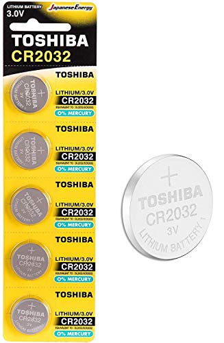 Toshiba CR2032 3V Lithium Coin Cell Battery Pack of 5