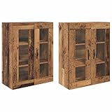 Materiale: Legno multistrato Generico Armadi da Parete 2 PCS Legno Vecchio 69,5 x 34 x 90 cm,Mobili,Armadietti e portaoggetti,Buffet e credenze,Marrone,48.48 kg,3402686