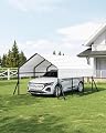 Garvee 10'x15' Metal Carport, Heavy Duty Car Ports Kit All-Weather for Pickup Trucks, Boats, RVs, Tractors, Reinforced Frame with Anchors