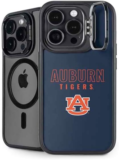 Skinit Kickstand Phone Case Compatible with iPhone 15 Pro - Officially Licensed Auburn University Tigers Outline Design