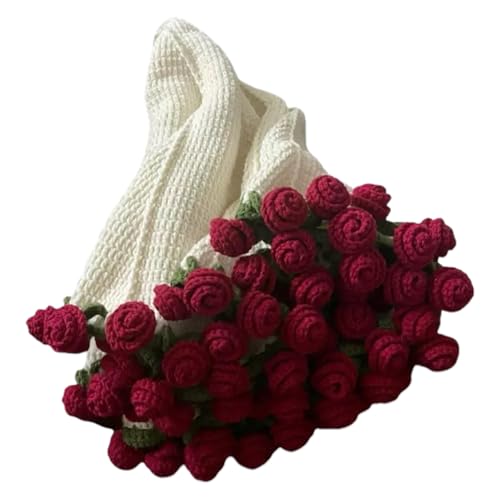 Generisch Manta de ramo de rosas - Manta de ramo de flores plegable hecha a mano - Camas transpirables para decoración de la cama del hogar, guardería, bodas, calentadores de casa