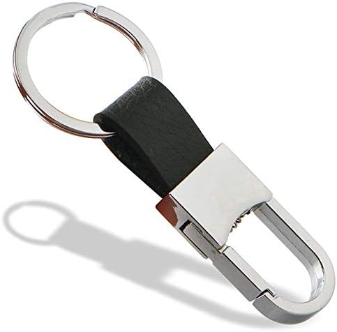 MYLB Clip on Belt Loops Pants Buckle Keyring Leather Keychains Car Key Chain Ring Key Holder