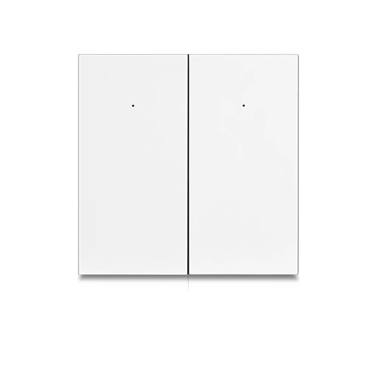Conmutador Interruptor Pared Interruptor de luz inteligente con pulsador neutro, 1, 2 y 3 entradas, blanco negro, for pared, hogar(White 2-Gang)