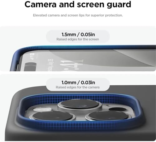 Image of Premium Liquid Silicone Case for iPhone 17 Pro - Slim Full Body Protective Back Cover with Soft Microfiber Lining, Anti-Slip Grip Scratch Resistant Phone Case (Black)