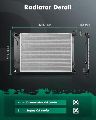 Image of SCITOO Engine Cooling Radiator Compatible with Hyundai