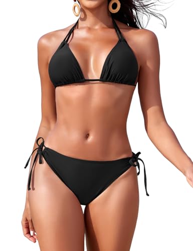 Svanco Triangel Bikini Damen Set Neckholder - Bikinioberteil mit...