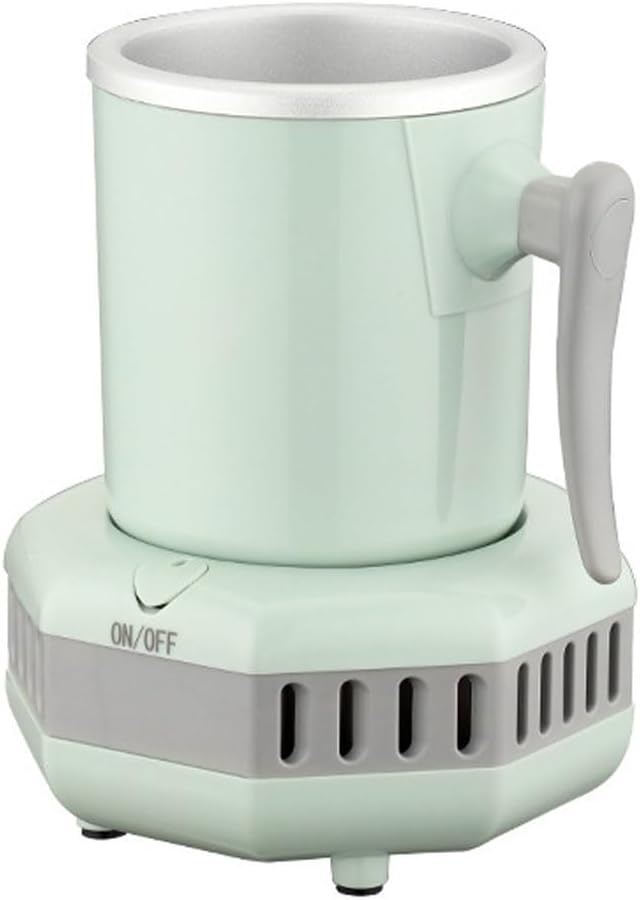 Electric Beverage Cup Cooler for Home/Office, Desktop Mini Fridge Quick Cooling Cup Drink Chiller for Coffee, Drink Cooler for Warming & Cooling (Color : Green)