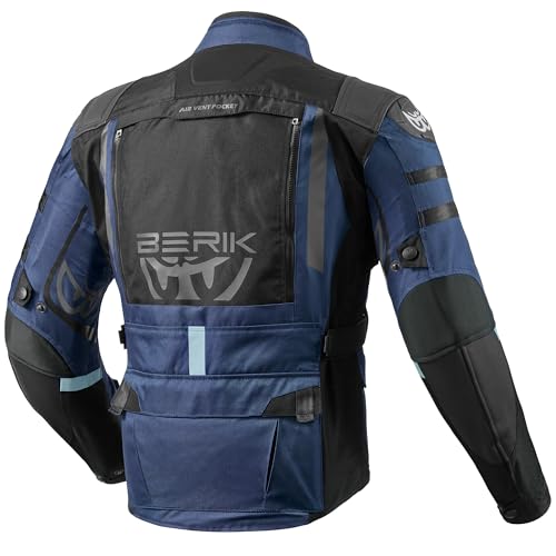 Blouson textile moto Berik Absolute Zero RX noir bleu taille 50