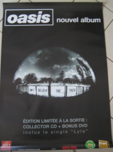 Oasis Don'T Believe The Truth Affiche Souvenir Nostalgie Rock 70X100