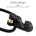 Erhigher Archery World Crossbows Cocking Device, Adjustable Double Handles Assists Tool Long Lifespan T-Handle Crossbows Rope Cocker Aid Cocking String Tool Black