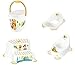 4 Set Z Winnie Pooh Bianco : Wc + Vasino + Sgabello a Due Piani + Secchio Pannolino