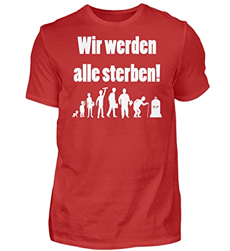 T-Shirt Haut de Gamme Rouge Homme en Coton Premium Confort Durable M